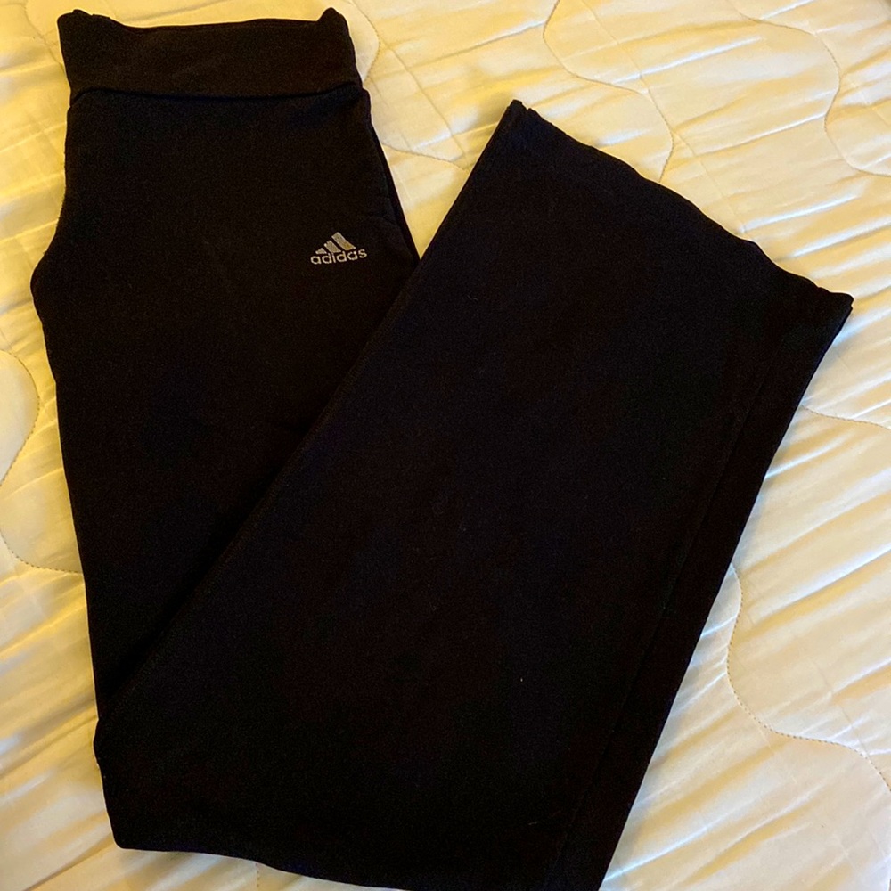Adidas wide legged stretch pants
